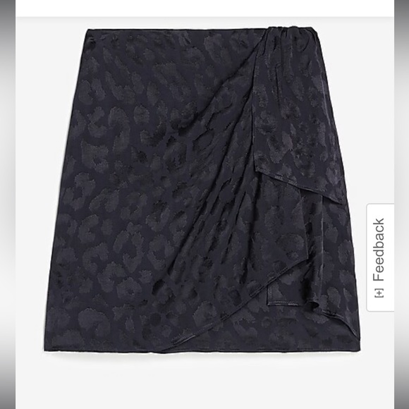 High Waisted Leopard Jacquard Mini Skirt | Express - Picture 3 of 9